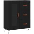 Aparador alto madera contrachapada negro 69,5x34x180