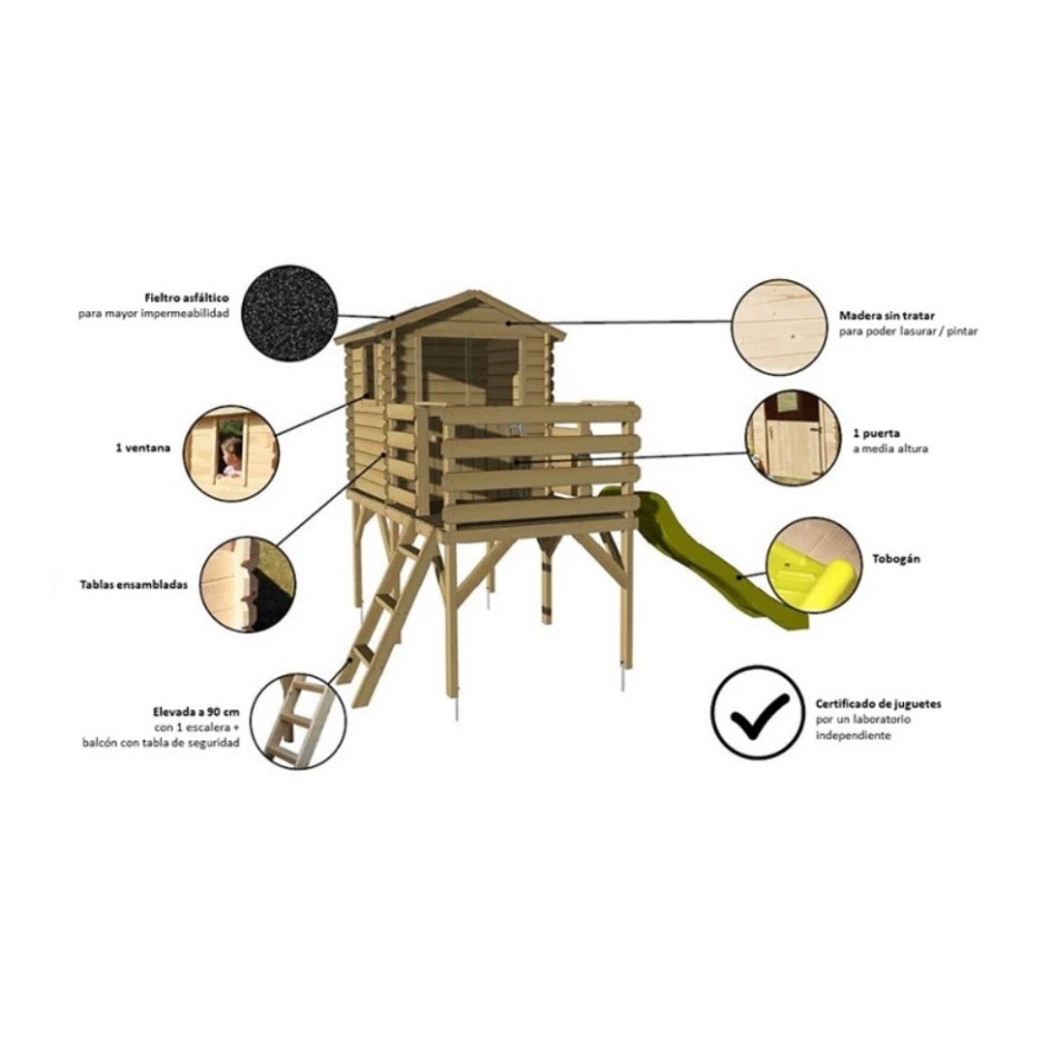 Casita infantil de madera Alicia