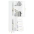 Aparador alto madera contrachapada blanco brillo 69,5x34x180
