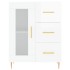 Aparador alto madera contrachapada blanco brillo 69,5x34x180