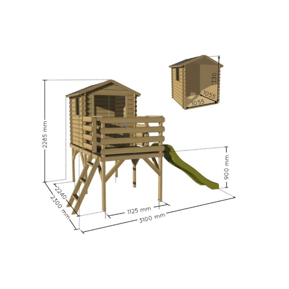 Casita infantil de madera Alicia