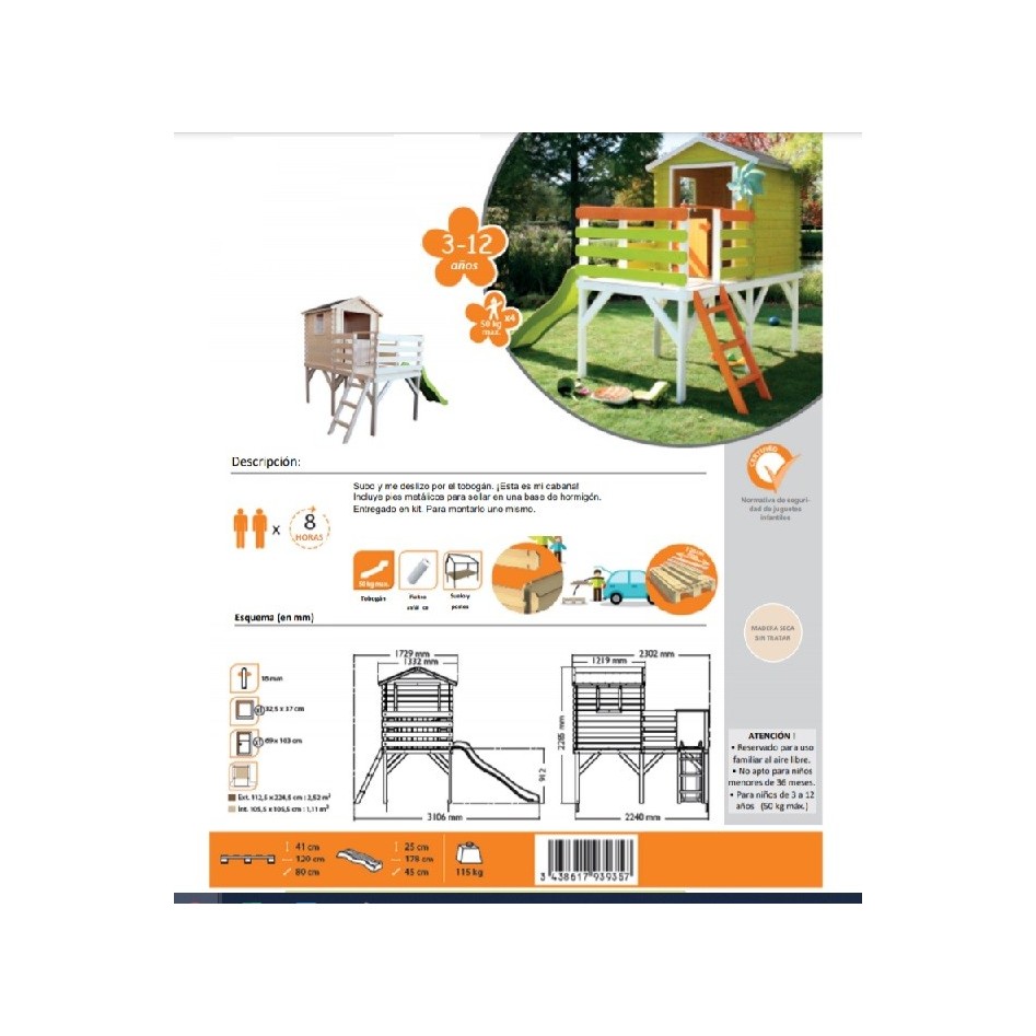 Casita infantil de madera Alicia