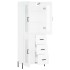 Aparador alto madera contrachapada blanco 69,5x34x180