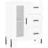 Aparador alto madera contrachapada blanco brillo 69,5x34x180