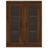 Aparador alto madera contrachapada marrón roble 69,5x34x180