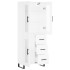 Aparador alto madera contrachapada blanco 69,5x34x180