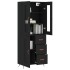 Aparador alto madera contrachapada negro 69,5x34x180