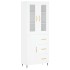 Aparador alto madera contrachapada blanco 69,5x34x180