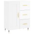 Aparador alto madera contrachapada blanco brillo 69,5x34x180