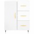 Aparador alto madera contrachapada blanco brillo 69,5x34x180