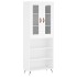 Aparador alto madera contrachapada blanco 69,5x34x180