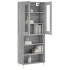 Aparador alto madera contrachapada gris sonoma 69,5x34x180