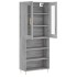 Aparador alto madera contrachapada gris sonoma 69,5x34x180