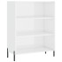 Aparador alto madera contrachapada blanco brillo 69,5x34x180