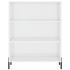Aparador alto madera contrachapada blanco brillo 69,5x34x180