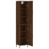 Aparador alto madera contrachapada roble marrón 34,5x34x180