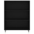 Aparador alto madera contrachapada negro 69,5x34x180
