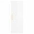 Aparador alto madera contrachapada blanco brillo 34,5x34x180