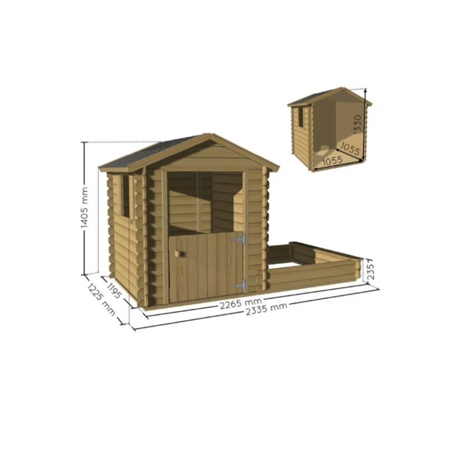 Casita infantil de madera Suiza