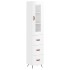 Aparador alto madera contrachapada blanco brillo 34,5x34x180