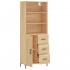 Aparador alto madera contrachapada color roble 69,5x34x180