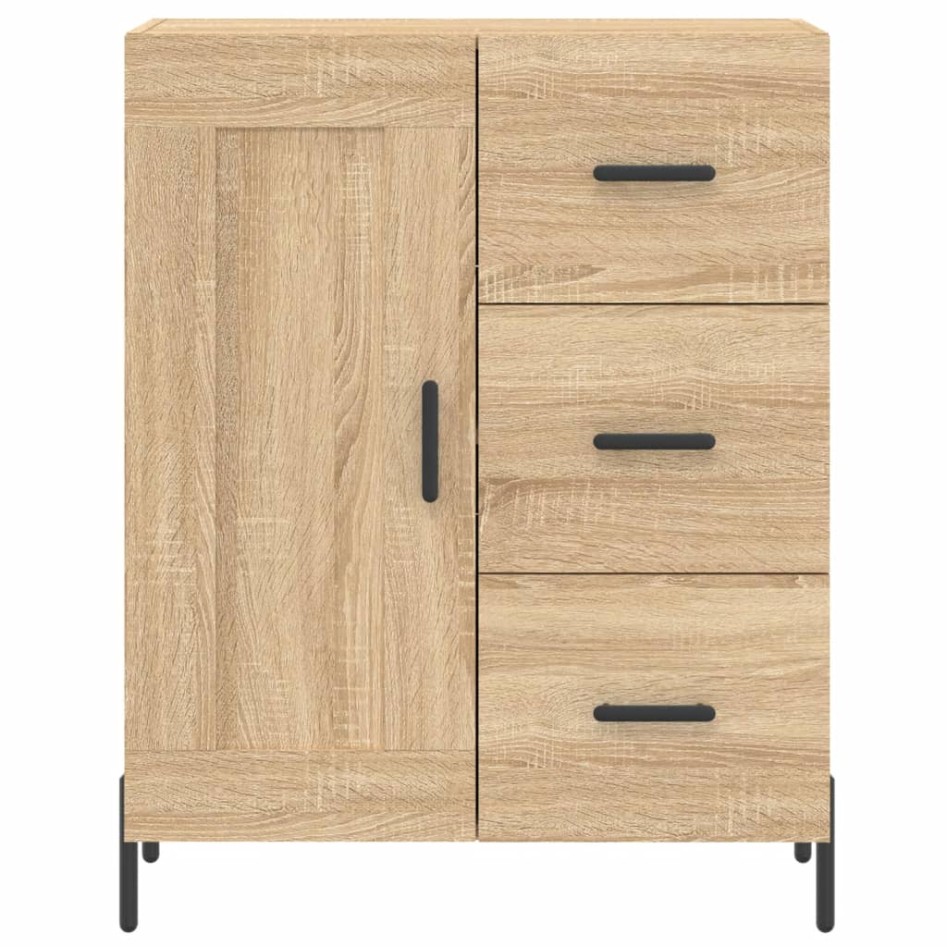 Aparador alto madera contrachapada color roble 69,5x34x180