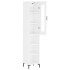 Aparador alto madera contrachapada blanco brillo 34,5x34x180