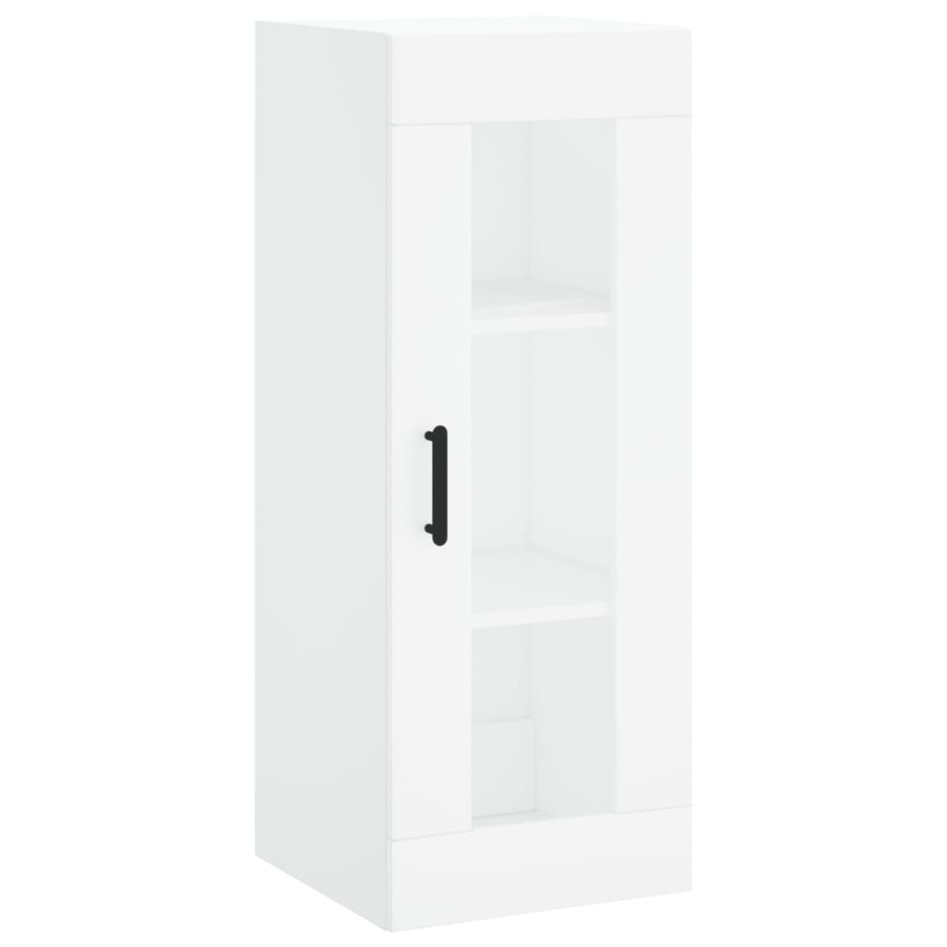 Aparador alto madera contrachapada blanco 34,5x34x180