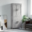 Aparador alto madera contrachapada gris hormigón 69,5x34x180 cm