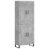 Aparador alto madera contrachapada gris hormigón 69,5x34x180
