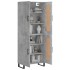 Aparador alto madera contrachapada gris hormigón 69,5x34x180