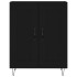 Aparador alto madera contrachapada negro 69,5x34x180