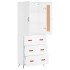 Aparador alto madera contrachapada blanco 69,5x34x180