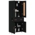 Aparador alto madera contrachapada negro 69,5x34x180