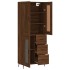 Aparador alto madera contrachapada marrón roble 69,5x34x180