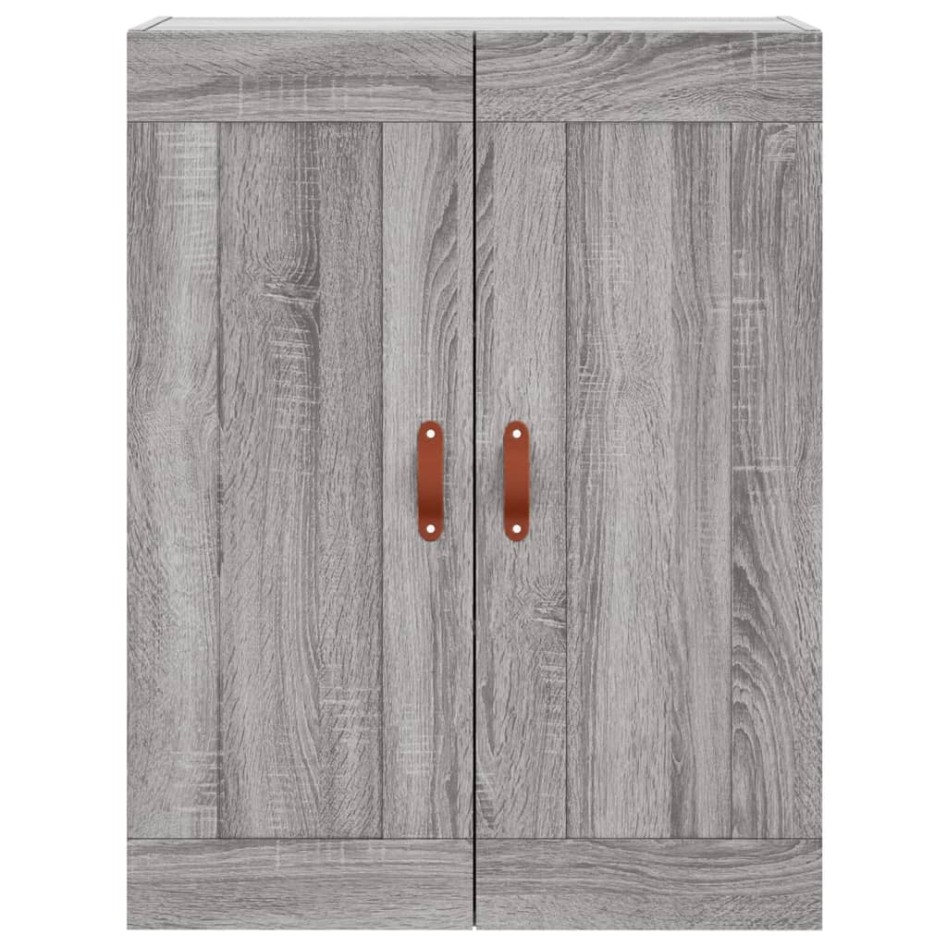 Aparador alto madera contrachapada gris sonoma 69,5x34x180