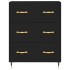 Aparador alto madera contrachapada negro 69,5x34x180