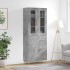 Aparador alto madera contrachapada gris hormigón 69,5x34x180