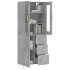Aparador alto madera contrachapada gris hormigón 69,5x34x180