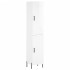 Aparador alto madera contrachapada blanco brillo 34,5x34x180