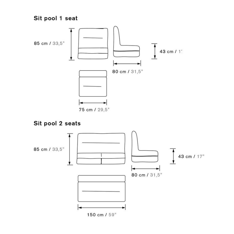 Sofá flotante Sit Pool Out