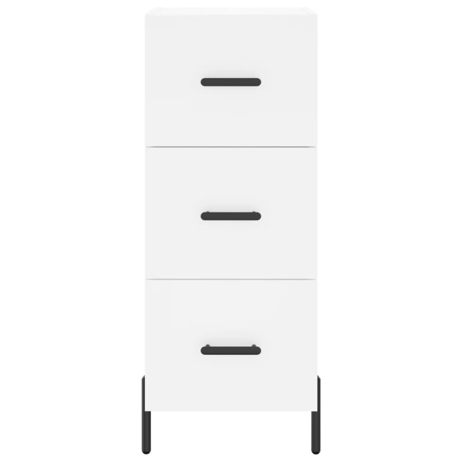 Aparador alto madera contrachapada blanco 34,5x34x180