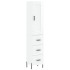 Aparador alto madera contrachapada blanco brillo 34,5x34x180
