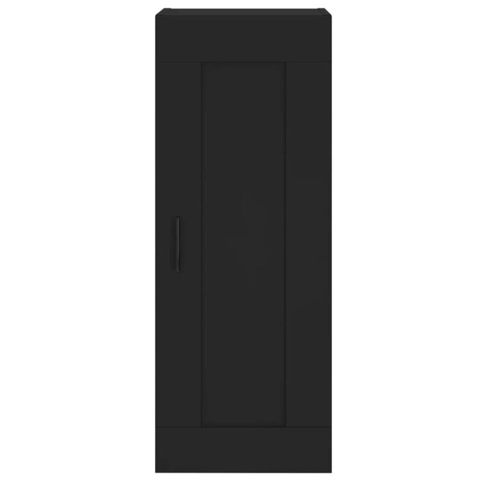 Aparador de madera contrachapada negro 34,5x34x180