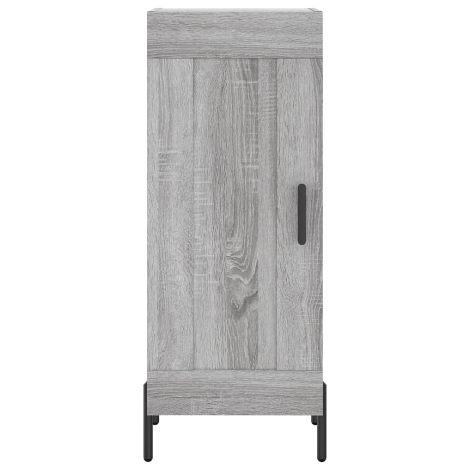 Aparador alto madera contrachapada gris Sonoma 34,5x34x180