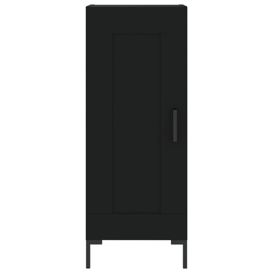 Aparador de madera contrachapada negro 34,5x34x180