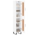 Aparador alto madera contrachapada blanco brillo 34,5x34x180