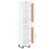 Aparador alto madera contrachapada blanco brillo 34,5x34x180