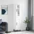 Aparador alto madera contrachapada blanco brillo 34,5x34x180