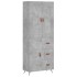 Aparador alto madera contrachapada gris hormigón 69,5x34x180
